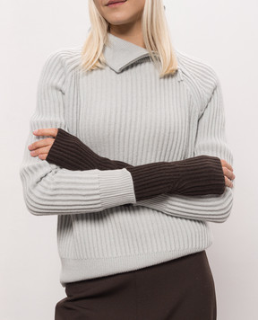 Allude Коричневі мітенки з кашеміру 26511227