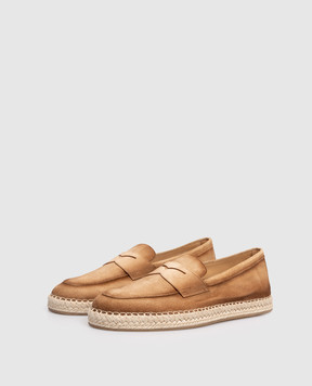 Santoni Коричневі замшеві еспадрильї з ефектом деграде MBCD22193PBTTSE2