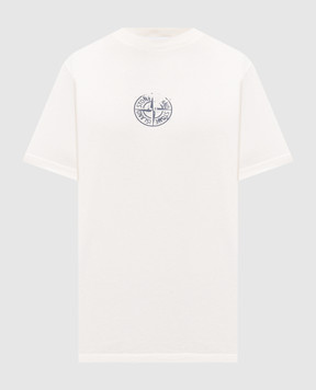 Stone Island Футболка цвета айвори с принтом логотип логотип L2S152100001S0533