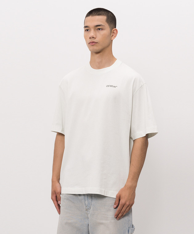 Off-White Зелена футболка Half Arrow 44MAA120S26J008 зображення 3