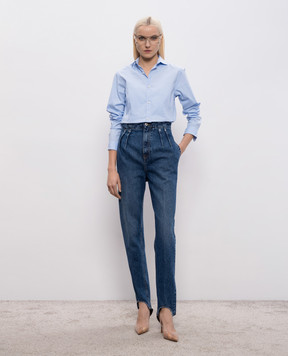 Thierry Mugler Сині джинси зі штрипками 26P6PA0534211