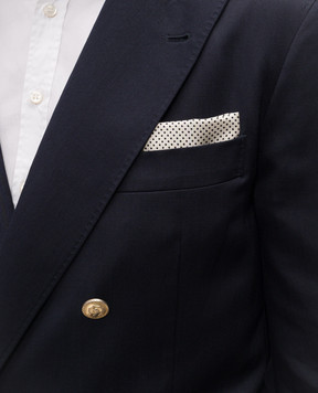 Tom Ford Бежева хустка-паше із шовку в горох SPR001S0214