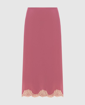 Valentino Розовая юбка с кружевом 8B0RAF309VQ