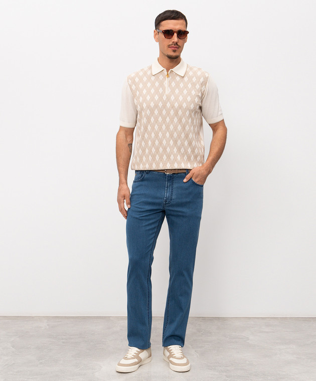 Stefano Ricci Синие джинсы с монограммой логотипа MFT61B2110TR141L изображение 2