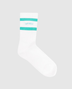 Sporty & Rich Носки с контрастной вышивкой логотипа AC026712300WH90