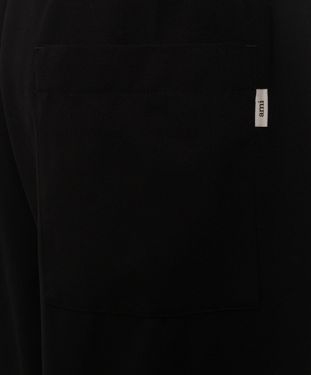 Ami Paris Черные брюки из шерсти UTR918WV0211 изображение 5