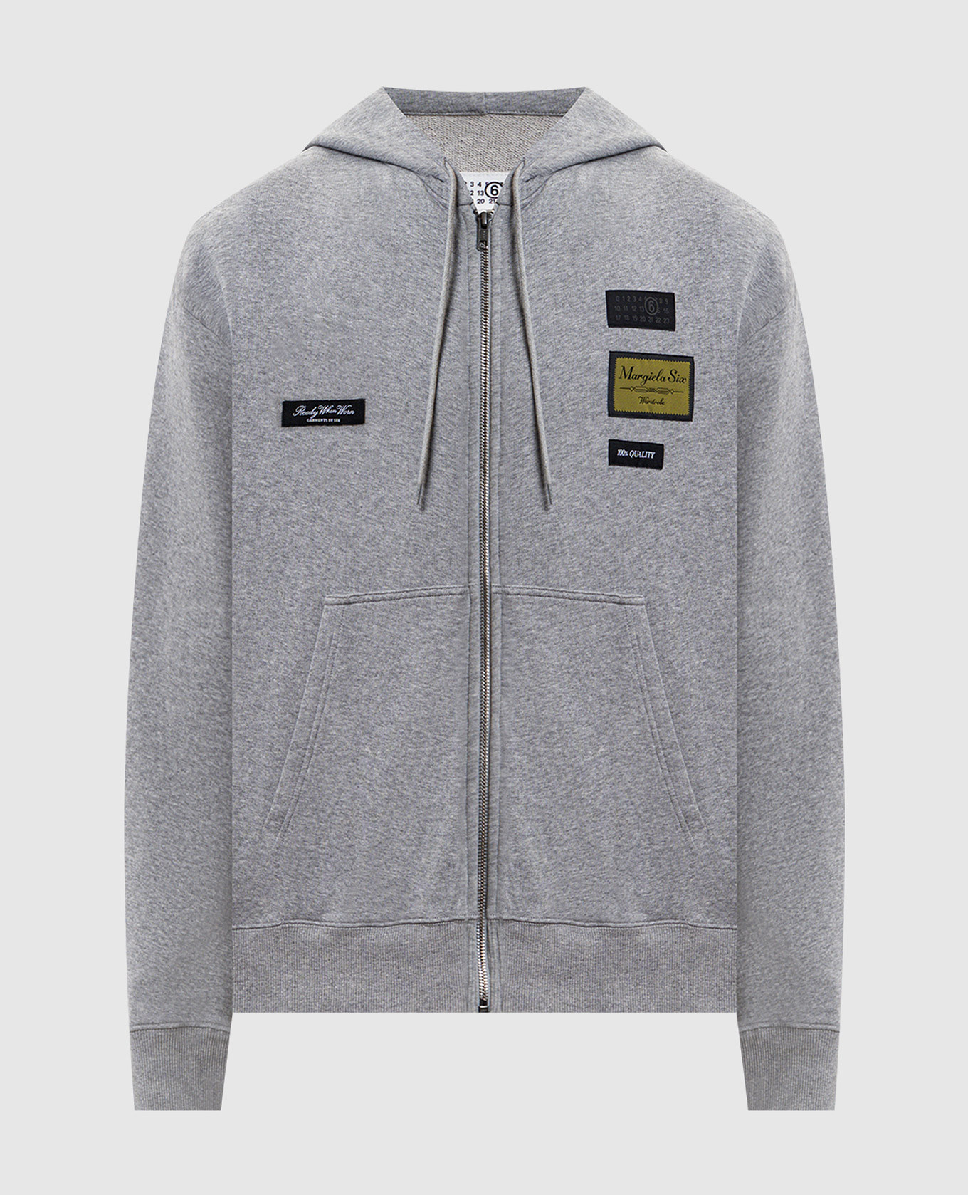 

Серая спортивная куртка с нашивками, Серый, Спортивные куртки