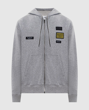 Maison Margiela MM6 Сіра спортивна куртка з нашивками SH0HG0007M25025