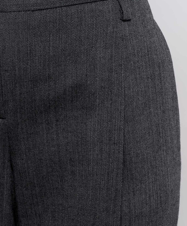 Ermanno Scervino Сірі штани-кльош з вовною у візерунок D496P301YAX зображення 5