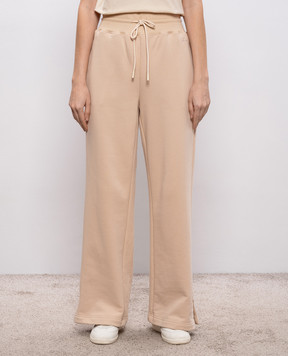 Twinset Бежеві спортивні штани з вишивкою логотипа 261TP2171