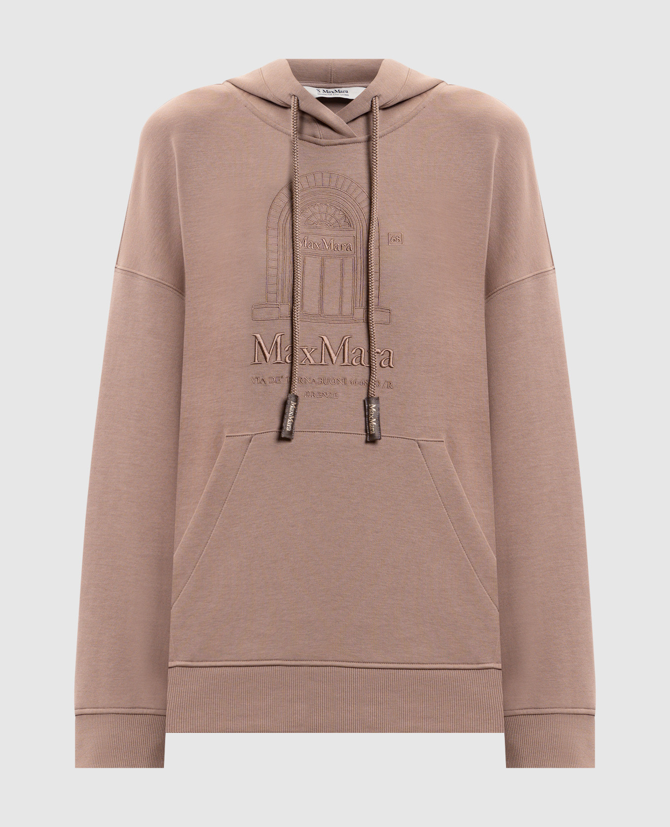 Бежевые худи ANDREA с вышивкой логотипа