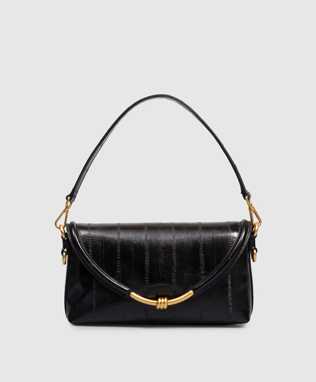 Gianni Chiarini Черная кожаная сумка-багет Bea BS12160EEL