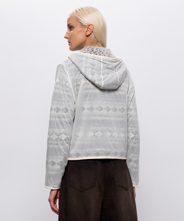 Moncler Двостороння куртка кольору айворі з вовною L20939B00063N0464 зображення 5