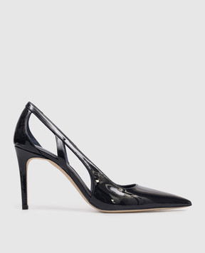 Stuart Weitzman Синій шкіряні лаковані туфлі Stuart SM482