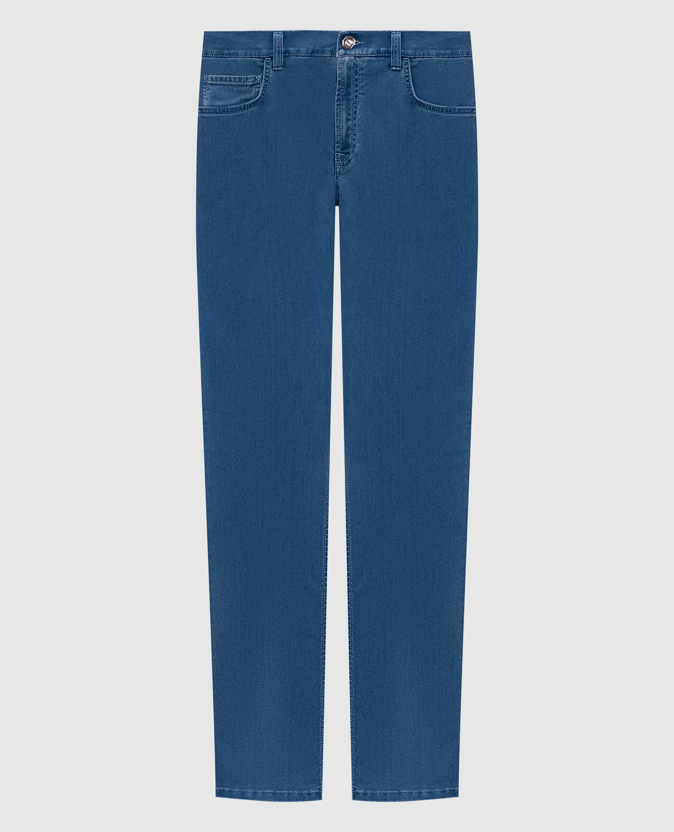 

Синие джинсы с логотип патч, Синий, Зауженные джинсы