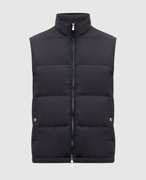 Brunello Cucinelli Синій пуховий жилет MV4081611