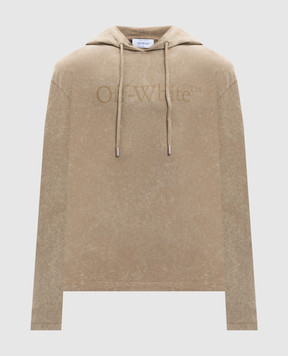 Off-White Лонгслів Laundry кольору хакі з капюшоном 44MAB09DF5J005