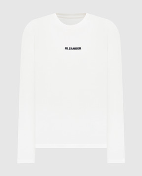 Jil Sander Білий лонгслів з принтом логотипа J02GC0141J20103