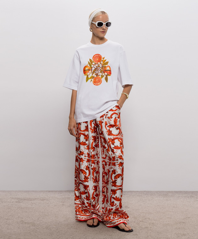 Dolce&Gabbana Белая футболка с принтом F8V78TGDDVN изображение 2
