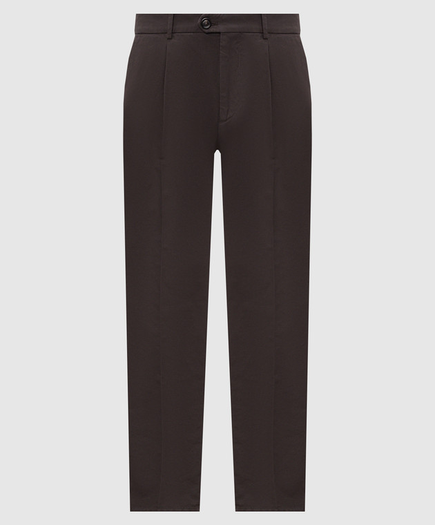 Brunello Cucinelli Коричневые брюки M252DE1450