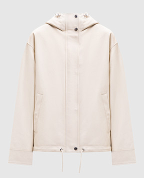 Yves Salomon Army Шкіряна куртка кольору айворі 26EFV03062L05W