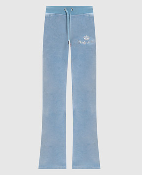 Sporty & Rich Голубые велюровые спортивные штаны Juicy PA067716690BL50