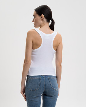 Vetements Белый топ в рубчик WE76TT534W