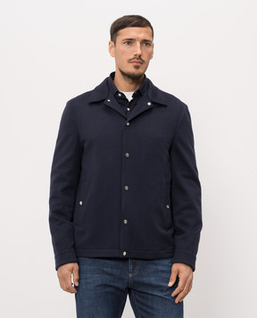 Brunello Cucinelli Синяя куртка из кашемира MV4216556