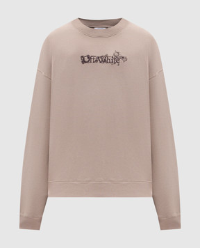 Off-White Бордовый свитшот Heraldic Arrow 44MBA054S26F003