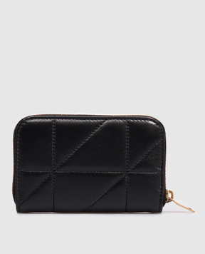 Saint Laurent Черный кожаный кошелек JAMIE 863317AAG7X
