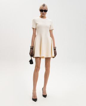 Alexander McQueen Платье мини цвета айвори 863054Q1BGL