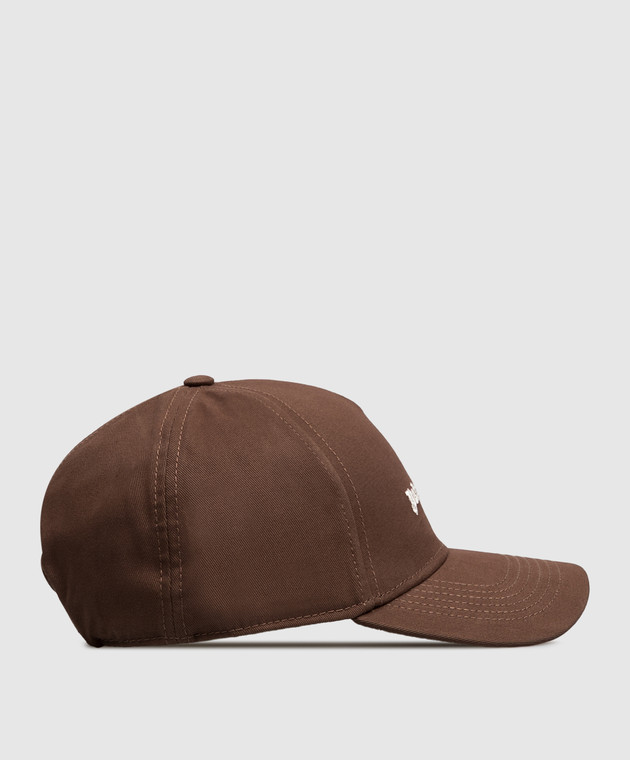 Palm Angels Коричневый кепка с вышивкой логотипа PAMLB001FB001w изображение 3