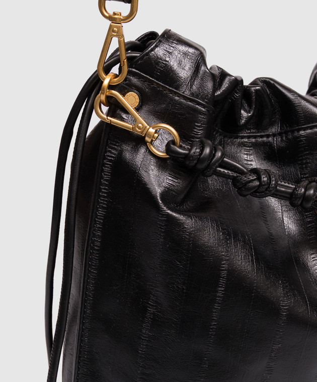Gianni Chiarini Черная кожаная глянцевая сумка Morgana BS12260EEL изображение 4