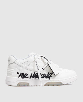 Off-White Чорні шкіряні кросівки Out Of Office 