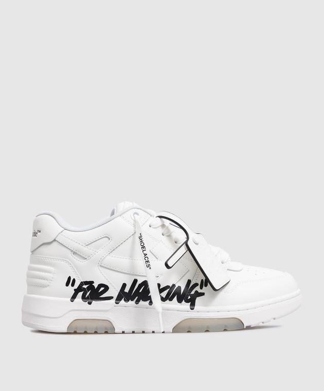 Off-White Чорні шкіряні кросівки Out Of Office