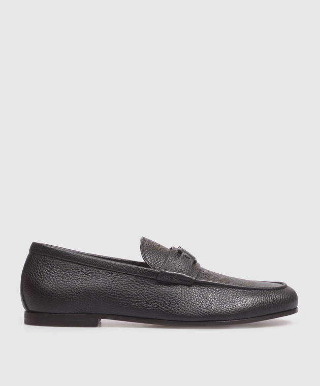 Valentino Чорні шкіряні лофери зі шкіри оленя 9Y2S0O03AKL