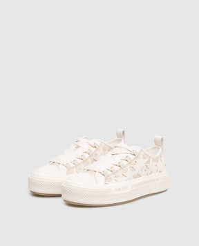 AMIRI Бежеві кеди STARS COURT з візерунком монограми AWSNSN1001