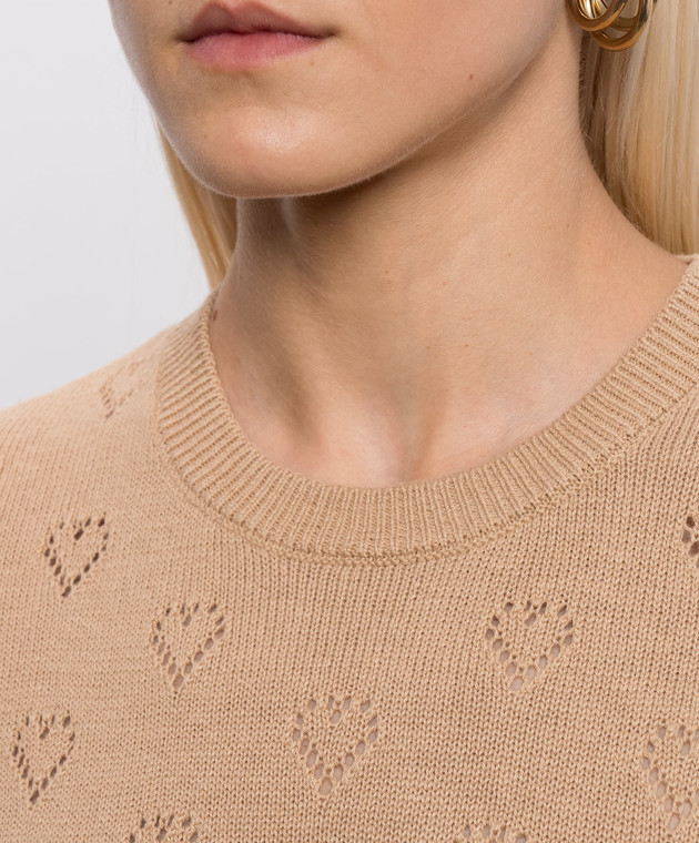 Twinset Бежевый топ с кашемиром 262TP3020 изображение 5