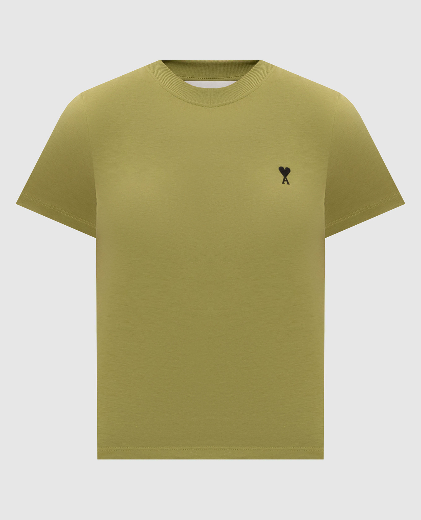 Зеленая футболка с вышивкой эмблемы