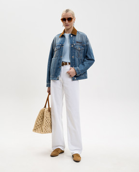 Versace Голубой джемпер с эмблемой 10208141A14736