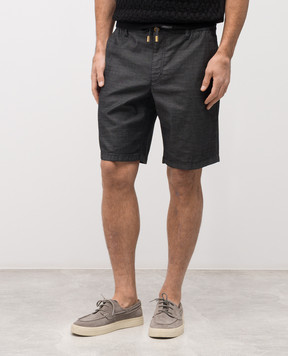 Stefano Ricci Сірі шорти з патчем логотипа M8T6101100TSOBK