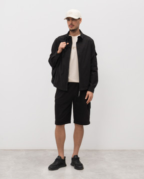 C.P. Company Бежева футболка з принтом емблеми MTS085A005100W