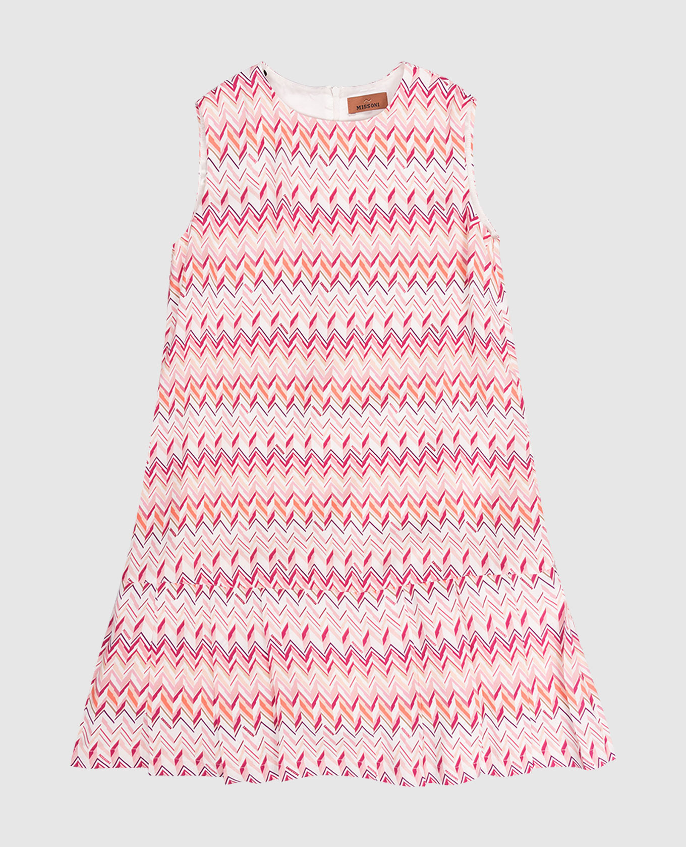 

Детское розовое платье в брендовый принт, Розовый, Платья Миди