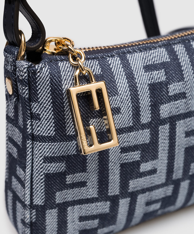 Fendi Синя сумка Baguette у візерунок 8BS073AYB7 зображення 4