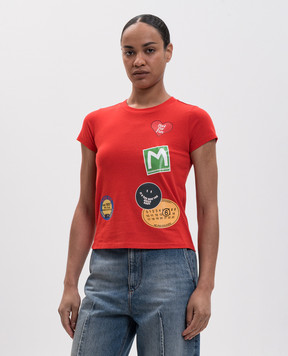 Maison Margiela MM6 Червона футболка з принтом S52GC0373M20050