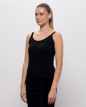 Max Mara Черный топ SALVO с шерстью MXMSALVO
