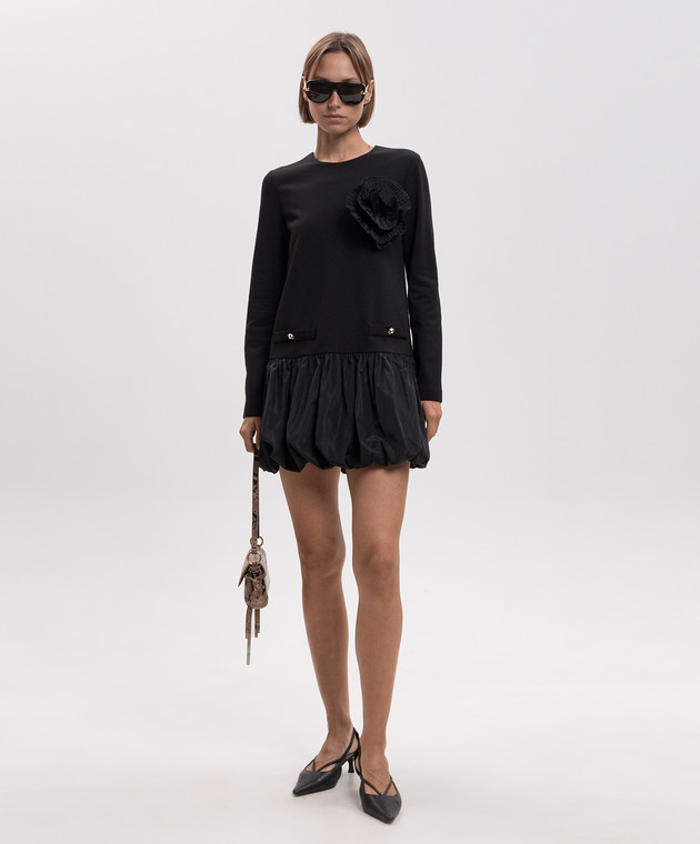 Twinset Чорна сукня з оборкою 262AP2522 зображення 2
