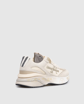Premiata Бежевые комбинированные кроссовки Moerund MOERUND8080