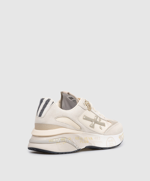 Premiata Бежевые комбинированные кроссовки Moerund MOERUND8080 изображение 3