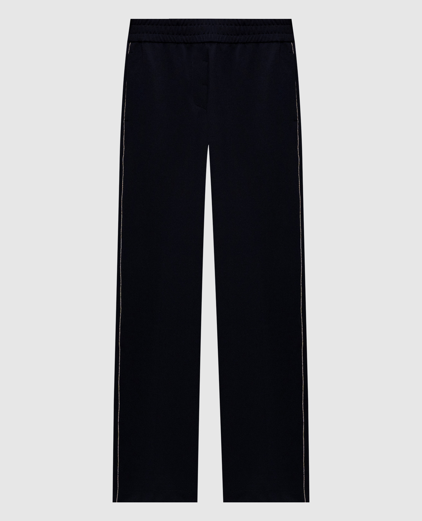 Синие брюки с цепочкой мониль